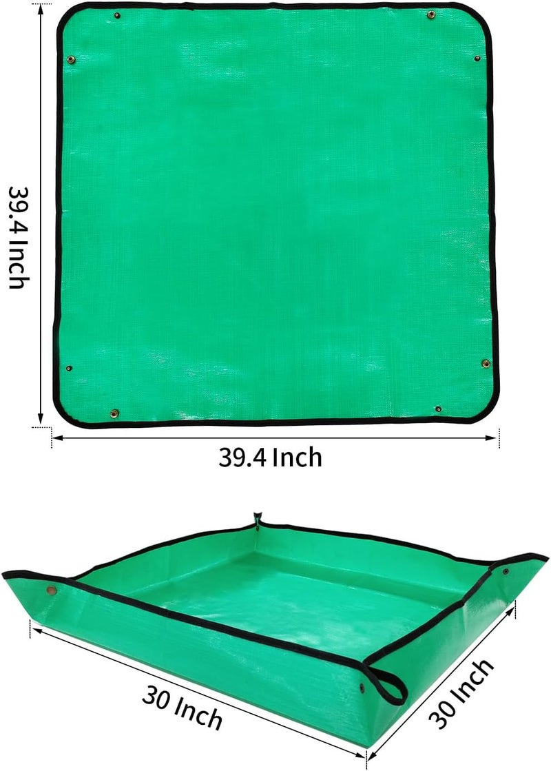 FANTIAN Extra Large Potting Mat Transplanting, 39.4" X39.4" Waterproof Succulent Repotting Mat for Indoor Mat, Foldable Soil Change Planting Mat - Gardening Gifts for Women - Image 2